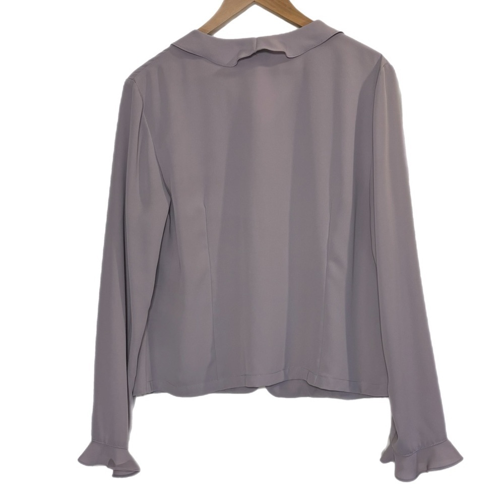 Pendleton lavender ruffle neckline and cuffs long… - image 2